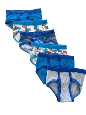 HANES 100% Cotton Toddler Boys Assorted Briefs Underwear 6-Pack in size 4T